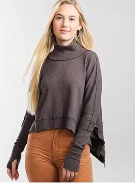 We The Free Moon Daisy Thermal Pullover Size Small